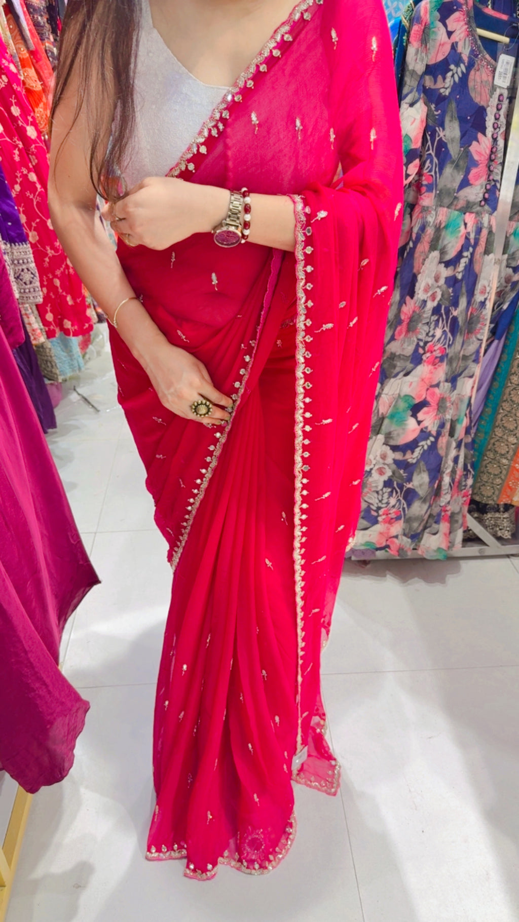 Nazar chiffon Saree