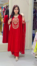 Rosy Georgette Anarkali