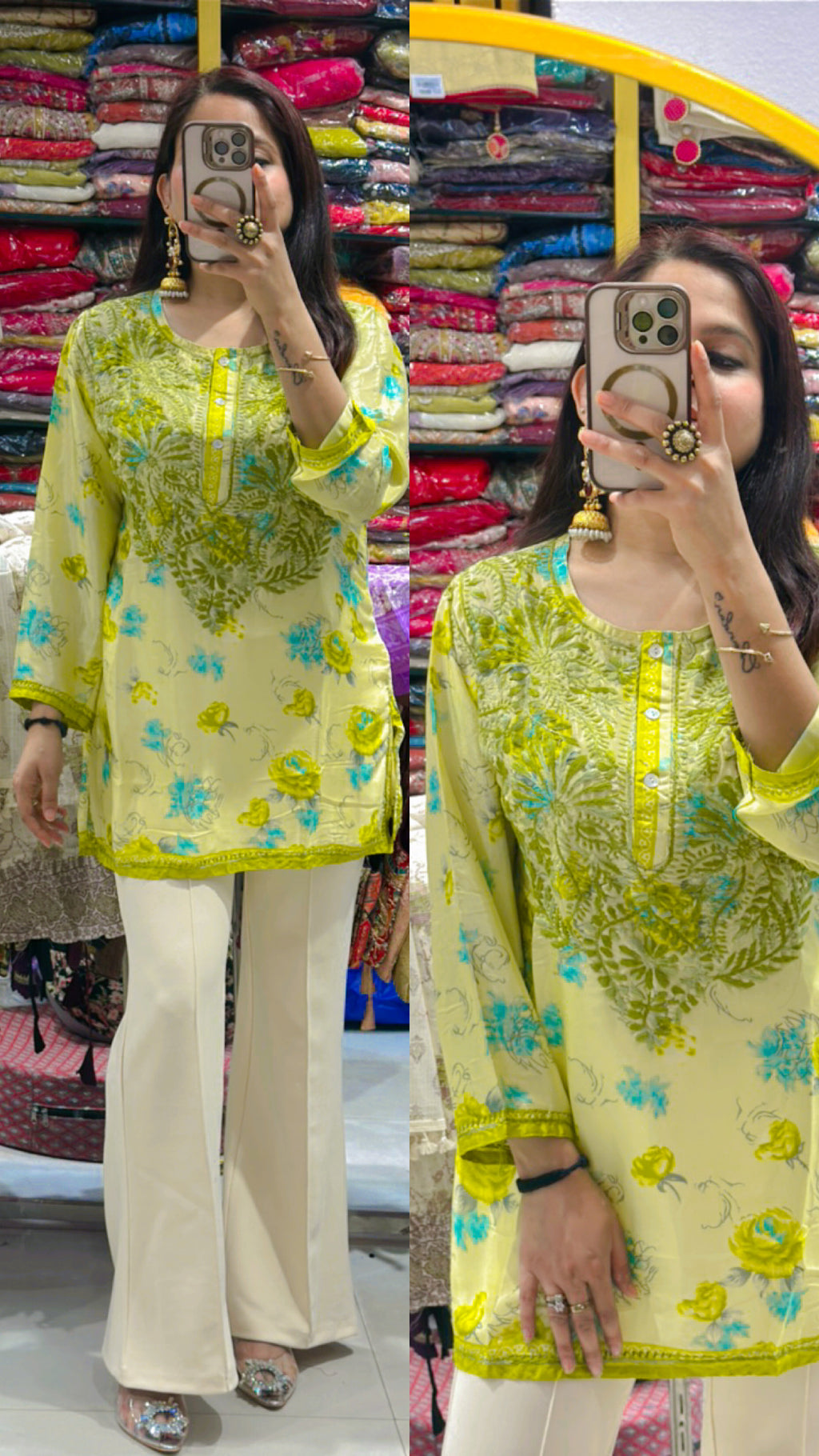 Crepe Chikankari Kurta