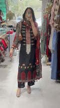 Fiza black crepe Suit