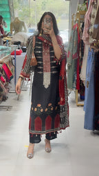 Fiza black crepe Suit