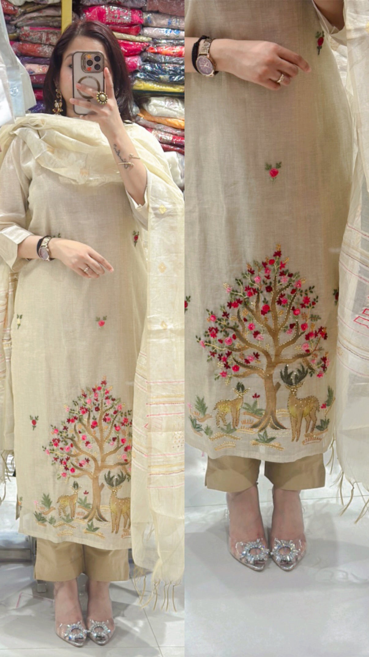 “Vantara” Mul chanderi Suit