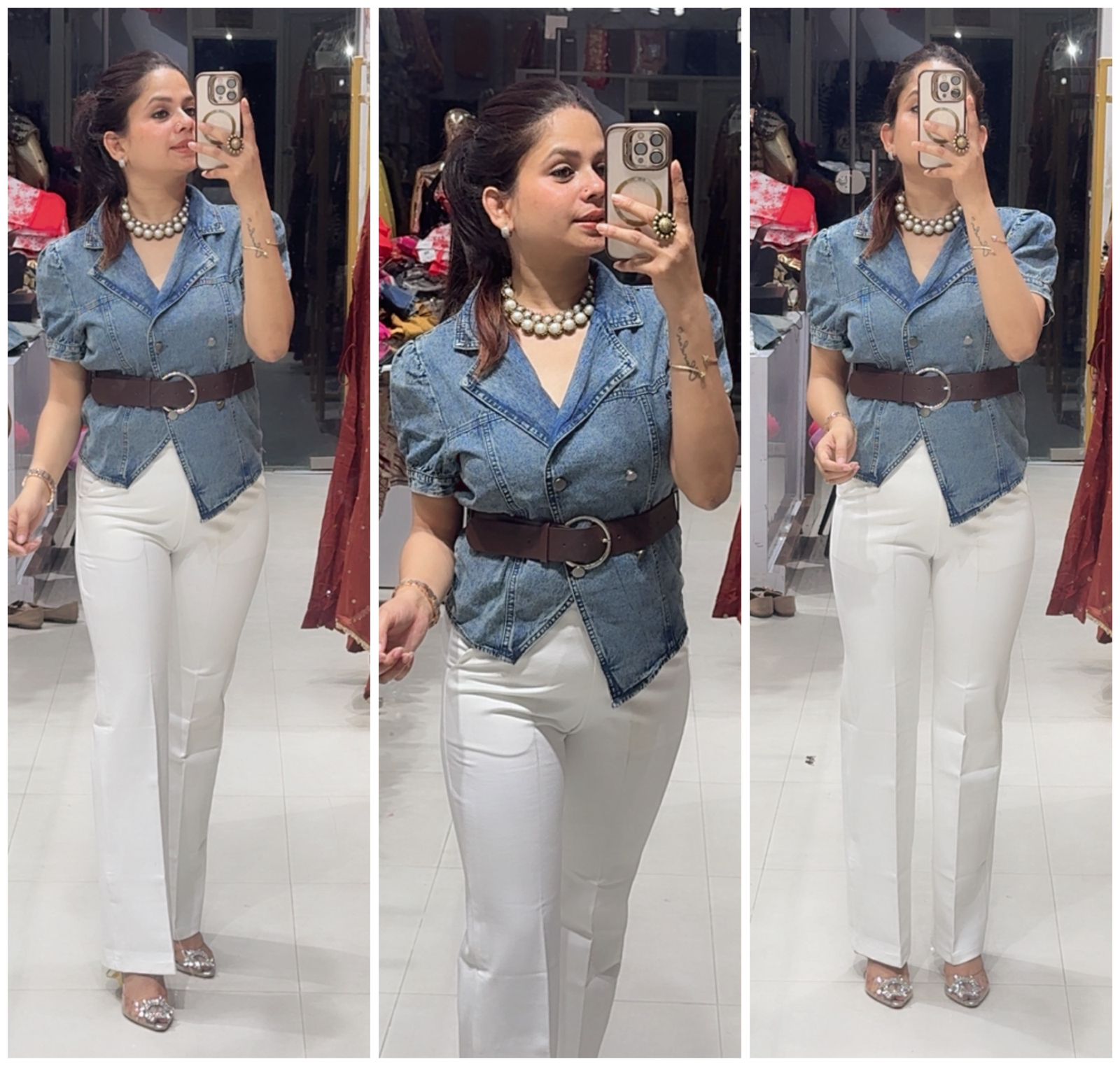 Denim top