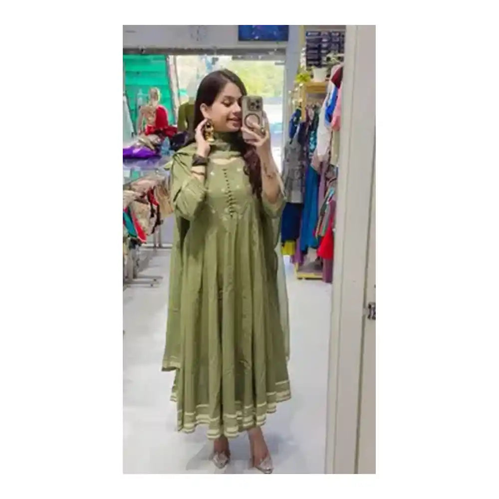 Mahira Green Anarkali