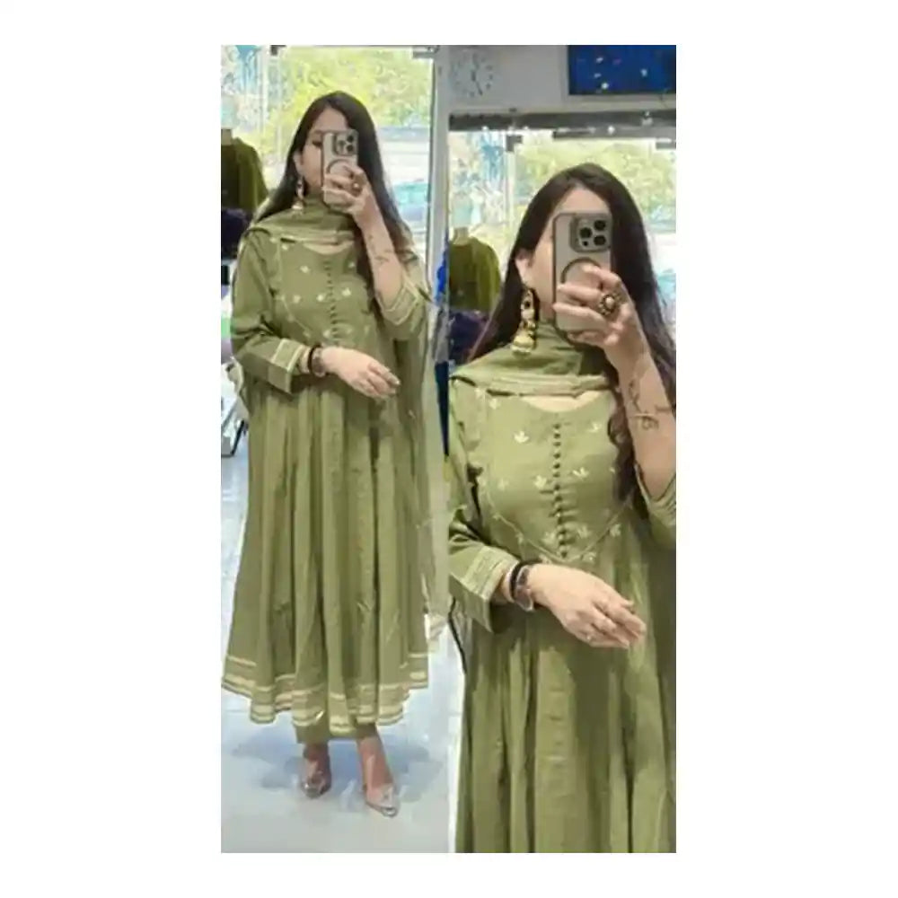 Mahira Green Anarkali